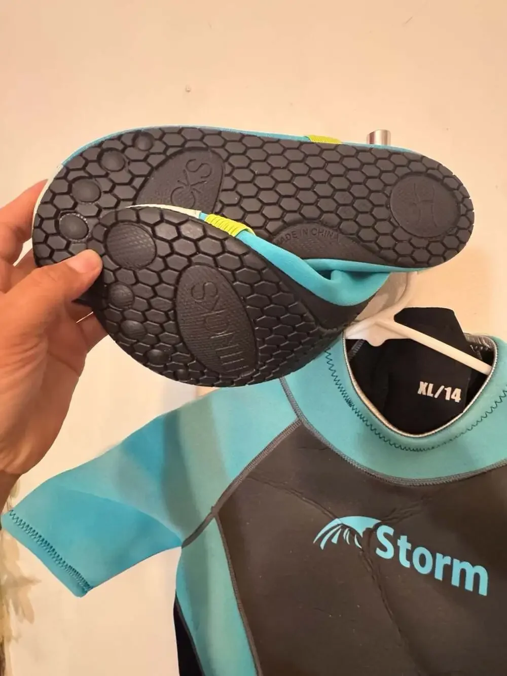 Storm Youth Shorty Wetsuit Spring Suit Size XL/14 Blue Black
